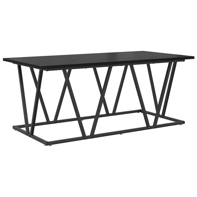 vidaXL Dohányzóasztal Musta tammi 100 x 50 x 40 cm Mérnöki fa és fém