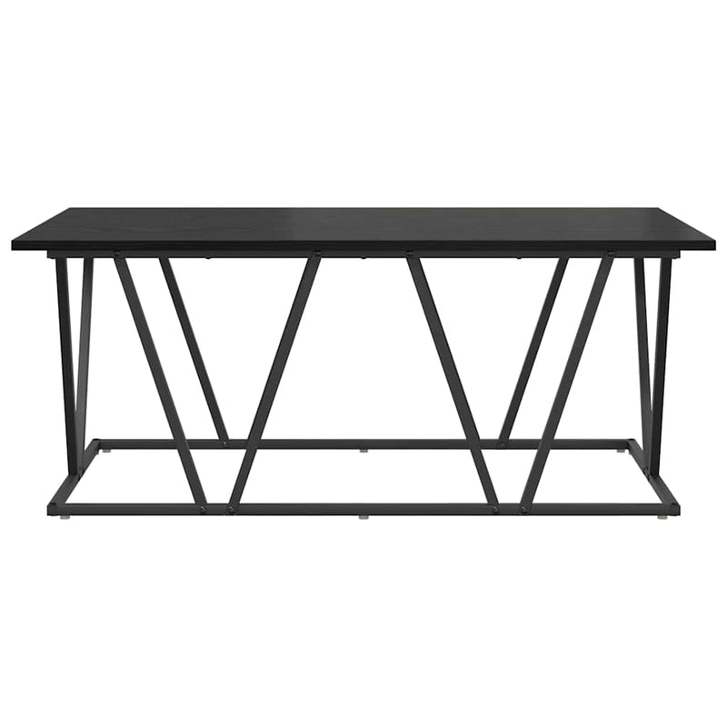 vidaXL Dohányzóasztal Musta tammi 100 x 50 x 40 cm Mérnöki fa és fém