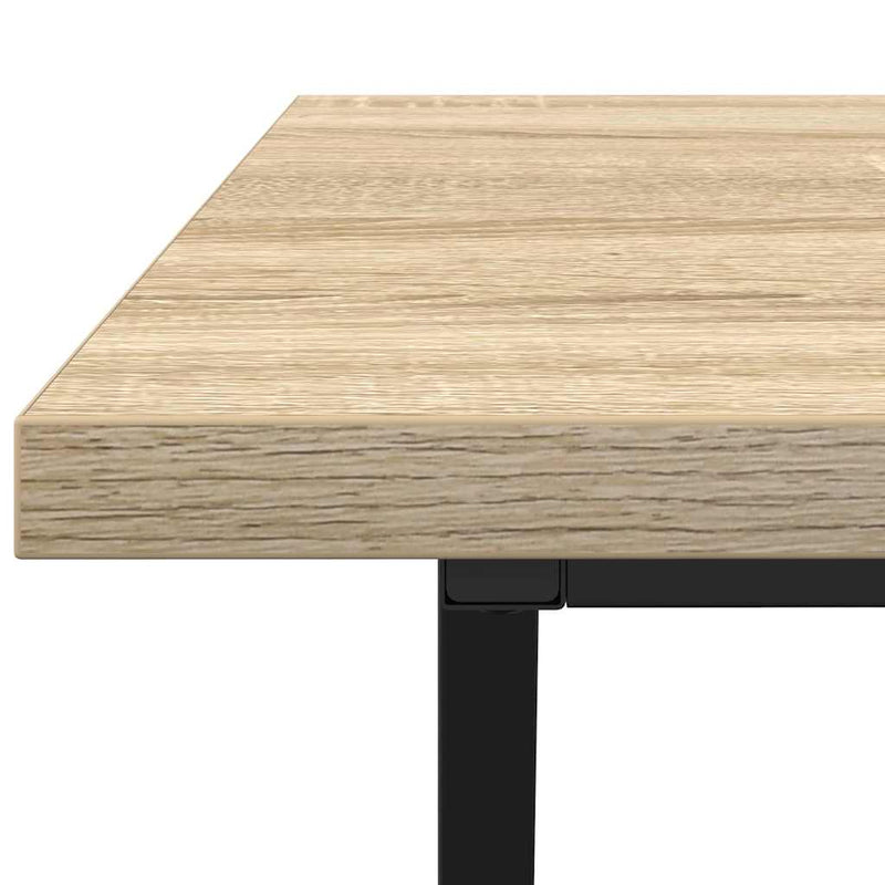 vidaXL Dohányzóasztal sonoma tölgy 100 x 50 x 40 cm Mérnöki fa és fém