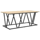 vidaXL Dohányzóasztal Sonoma tölgy 100 x 50 x 40 cm Mérnöki fa és fém