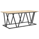 vidaXL Dohányzóasztal Sonoma tölgy 100 x 50 x 40 cm Mérnöki fa és fém