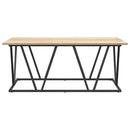 vidaXL Dohányzóasztal Sonoma tölgy 100 x 50 x 40 cm Mérnöki fa és fém
