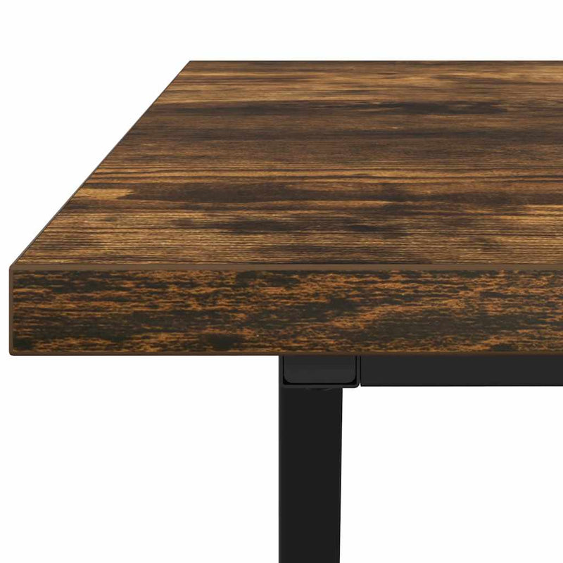 vidaXL Dohányzóasztal Füstölt tölgy 100 x 50 x 40 cm Mérnöki fa és fém
