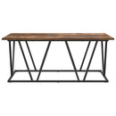 vidaXL Dohányzóasztal Füstölt tölgy 100 x 50 x 40 cm Mérnöki fa és fém