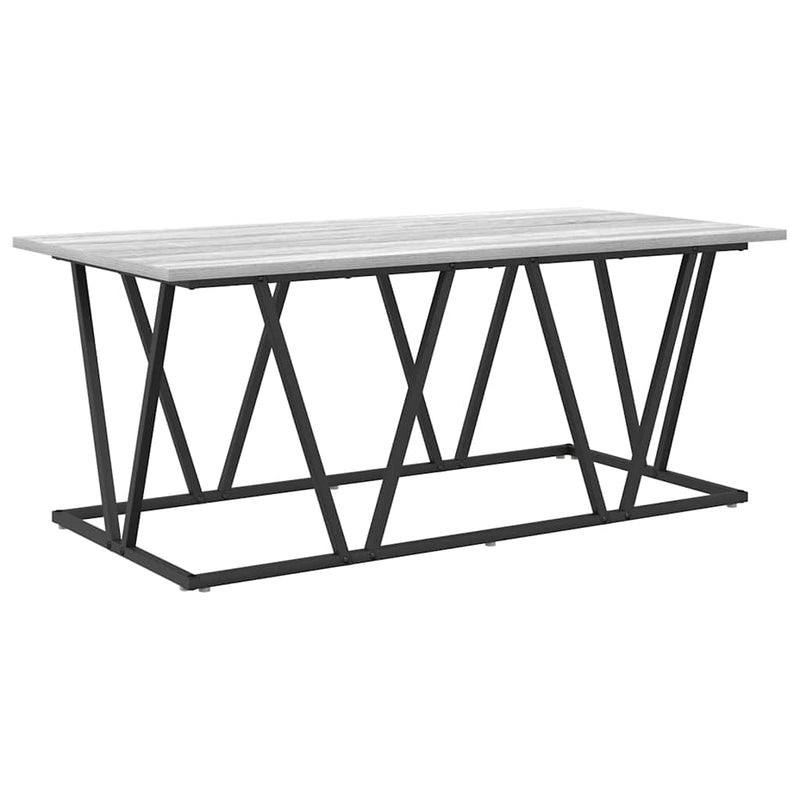 vidaXL Dohányzóasztal Szürke sonoma 100 x 50 x 40 cm Mérnöki fa és fém