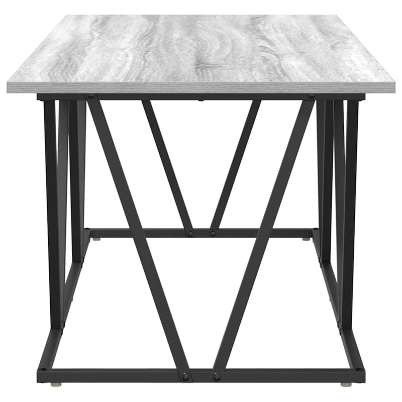 vidaXL Dohányzóasztal Szürke sonoma 100 x 50 x 40 cm Mérnöki fa és fém