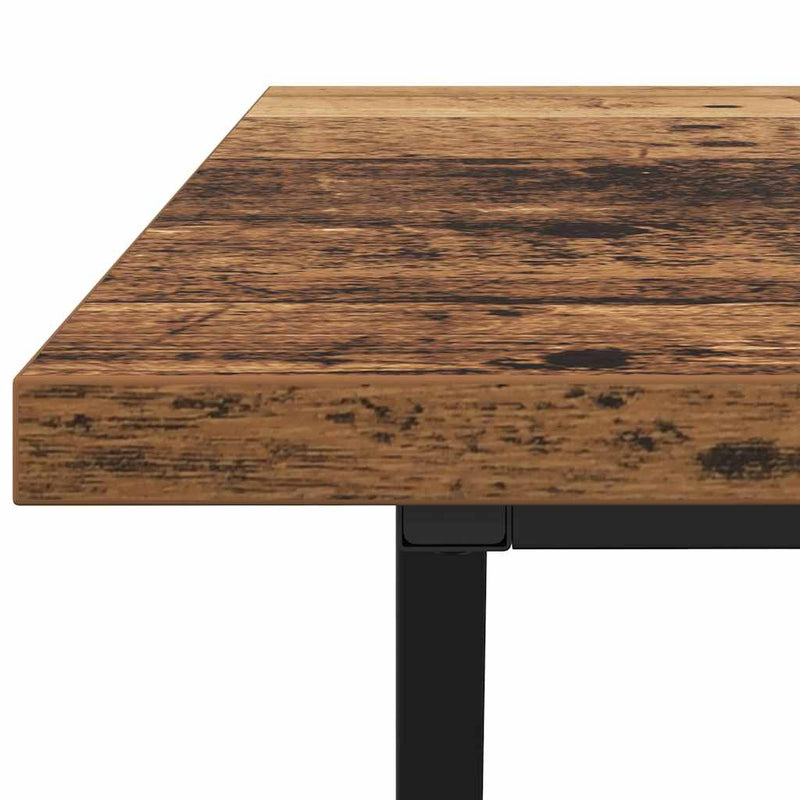 vidaXL Dohányzóasztal Régi fa 100 x 50 x 40 cm Mérnöki fa és fém