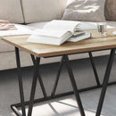 vidaXL Dohányzóasztal Artisan tölgy 100 x 50 x 40 cm Mérnöki fa és fém