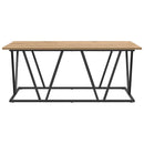vidaXL Dohányzóasztal Artisan tölgy 100 x 50 x 40 cm Mérnöki fa és fém