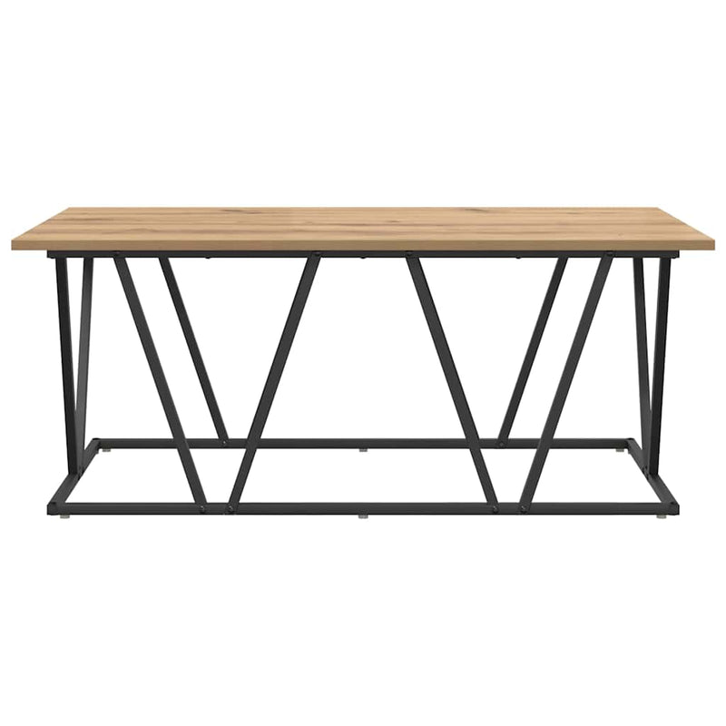 vidaXL Dohányzóasztal kézműves tölgy 100 x 50 x 40 cm