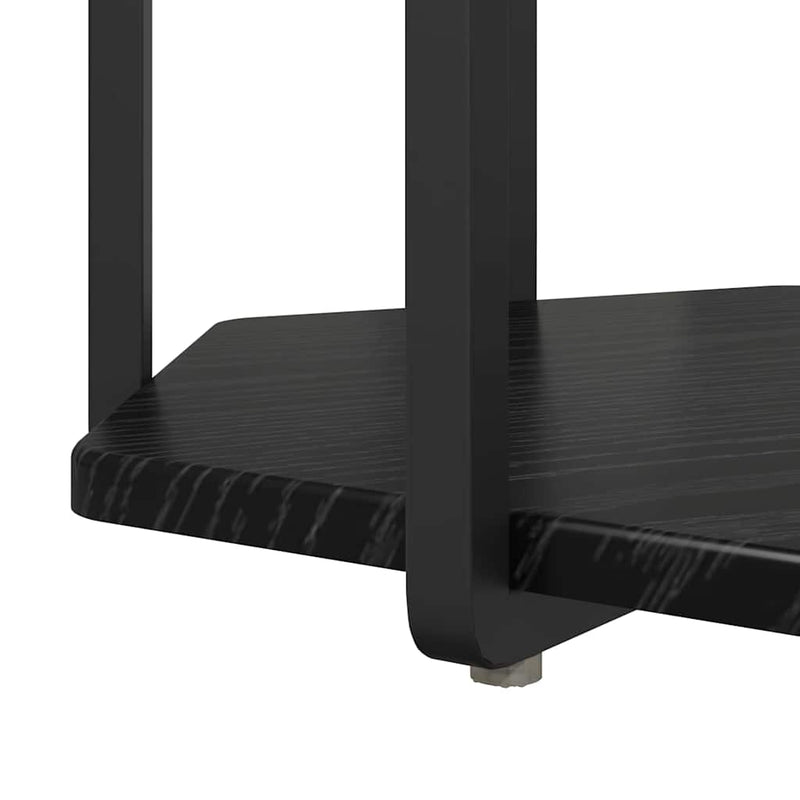 vidaXL Kisasztal készlet polcokkal 2 pcs Musta tammi 50 x 50 x 50.5 cm