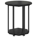 vidaXL Kisasztal készlet polcokkal 2 pcs Fekete tölgy