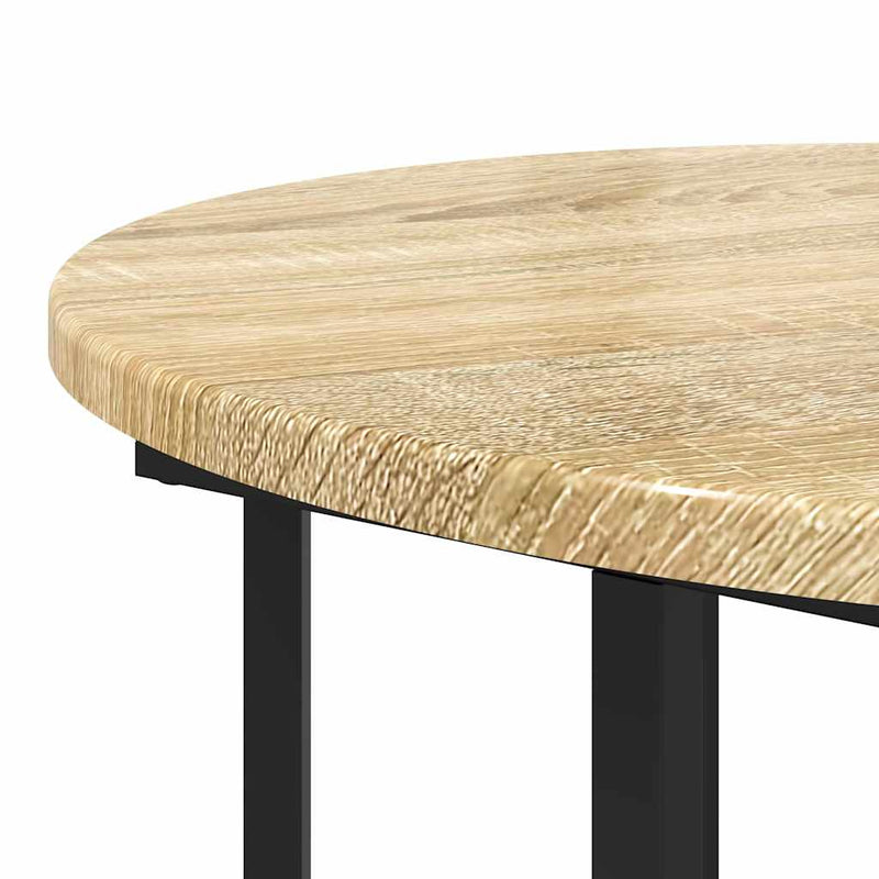 vidaXL Kisasztal készlet polcokkal 2 pcs Sonoma tölgy és Fekete