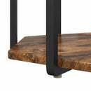 vidaXL Kisasztal készlet polcokkal 2 pcs Barna