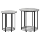 vidaXL Kisasztal készlet polcokkal 2 pcs Szürke