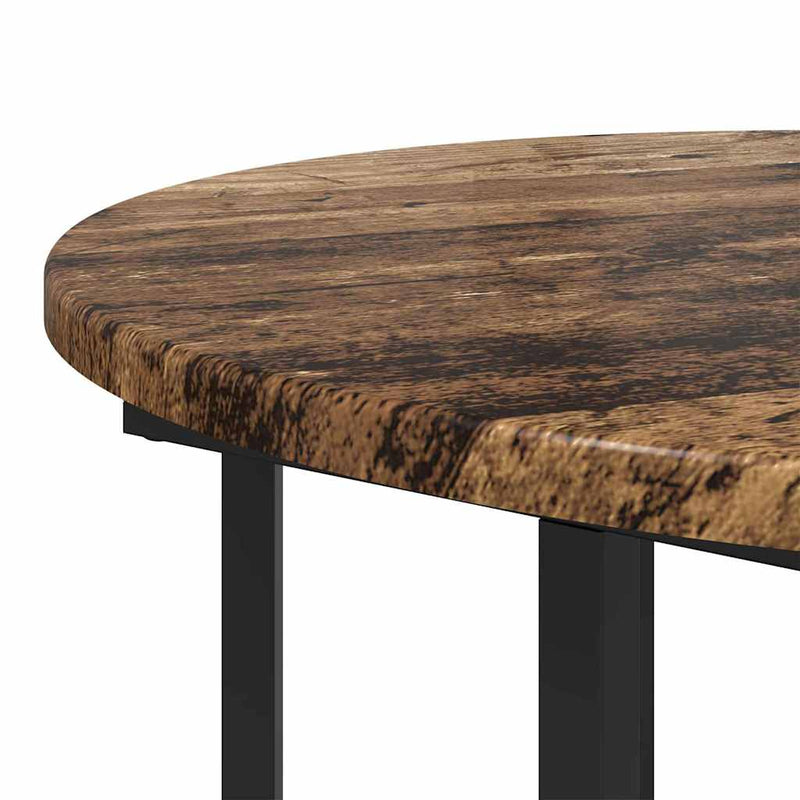 vidaXL Kisasztal készlet 2 pcs Régi fa és fekete 50 x 50 x 50.5 cm