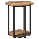 vidaXL Kisasztal készlet polcokkal 2 pcs Barna