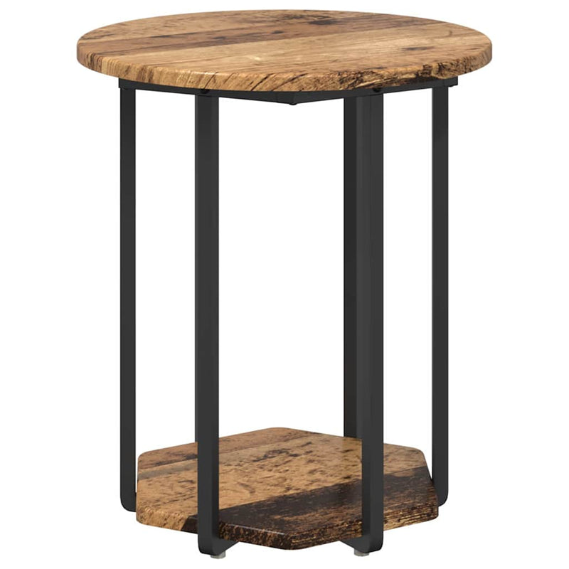 vidaXL Kisasztal készlet 2 pcs Régi fa és fekete 50 x 50 x 50.5 cm