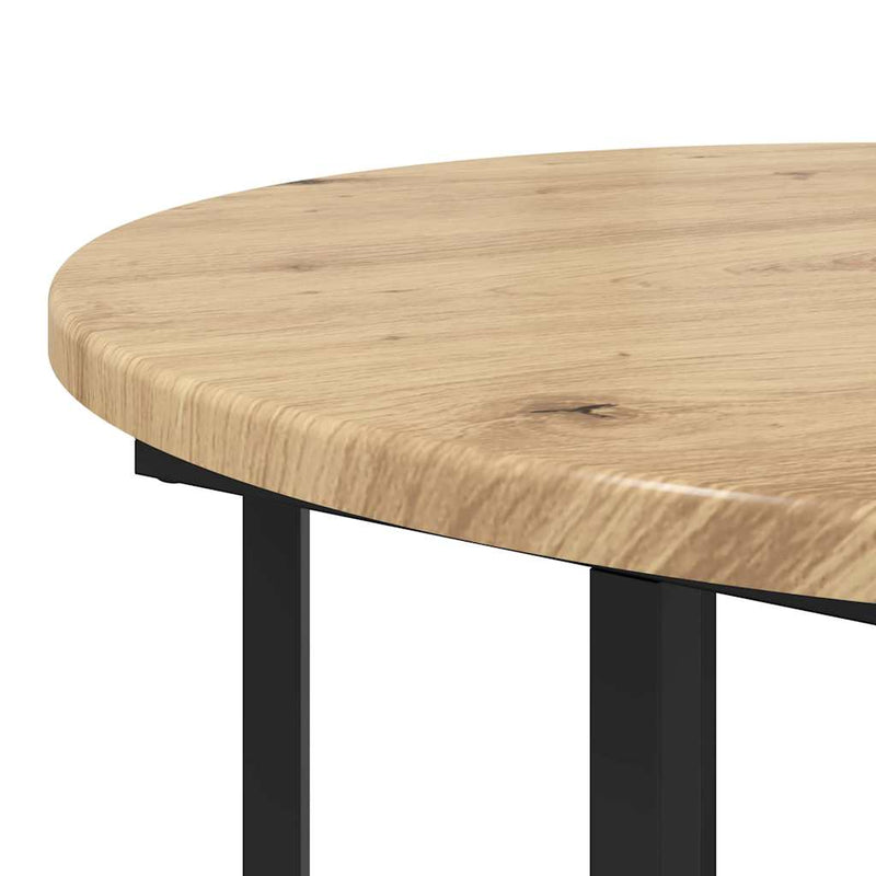 vidaXL Kisasztal készlet polcokkal 2 pcs Artisan tölgy és fekete