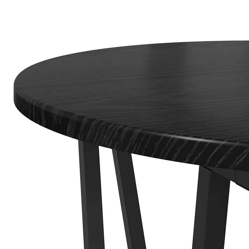 vidaXL Kisasztal készlet 2 pcs Musta tammi 50 x 50 x 50.5 cm