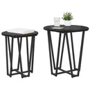 vidaXL Kisasztal készlet 2 pcs Fekete tölgy