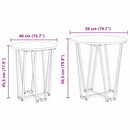 vidaXL Kisasztal készlet 2 pcs Fekete tölgy