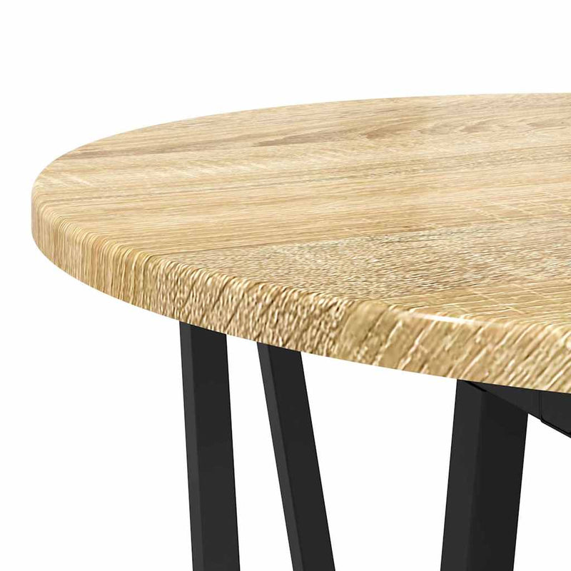 vidaXL Kisasztal készlet 2 pcs Sonoma tölgy és Fekete