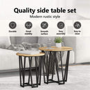 vidaXL Kisasztal készlet 2 pcs Sonoma Tölgy és Fekete