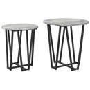 vidaXL Kisasztal készlet 2 pcs Szürke Sonoma és Fekete