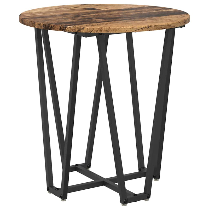 vidaXL Kisasztal készlet 2 pcs Régi fa és fekete 50 x 50 x 50.5 cm