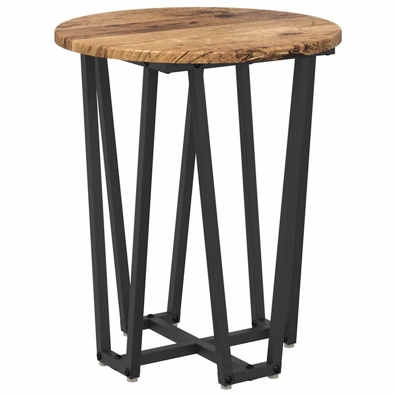 vidaXL Kisasztal készlet 2 pcs Régi fa és fekete 50 x 50 x 50.5 cm