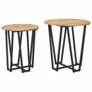 vidaXL Kisasztal készlet 2 pcs Artisan tölgy és fekete