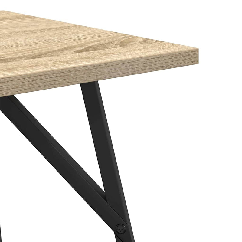 vidaXL Kisasztal készlet 2 pcs Sonoma tölgy és Fekete 50 x 50 x 50 cm