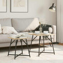 vidaXL Kisasztal készlet 2 pcs Sonoma Tölgy és Fekete