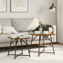 vidaXL Kisasztal készlet 2 pcs Füstölt Tölgy és Fekete