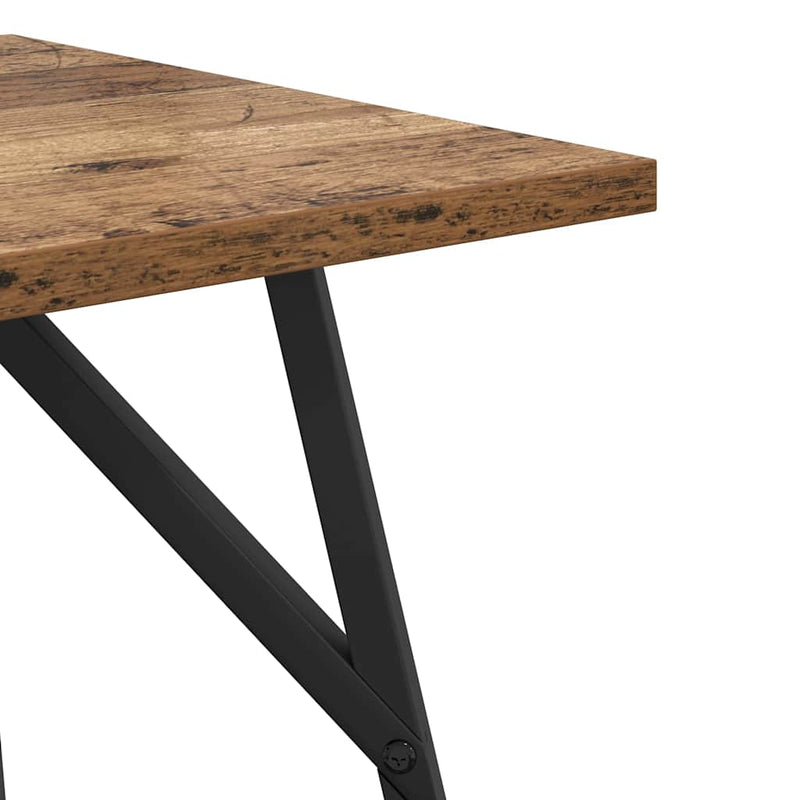 vidaXL Kisasztal készlet 2 pcs Régi fa és fekete 50 x 50 x 50 cm