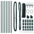 vidaXL Kerítés oszlopokkal Zöld 0.5 x 10 m PVC-bevonatos acél