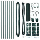 vidaXL Kerítés oszlopokkal Zöld 0,6 x 10 m PVC-bevonatos acél