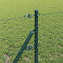 vidaXL Kerítés oszlopokkal Zöld 0,6 x 10 m PVC-bevonatos acél