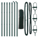 vidaXL Kerítés oszlopokkal Zöld 0,6 x 10 m PVC-bevonatos acél