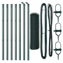 vidaXL Kerítés oszlopokkal Zöld 0.8 x 10 m PVC-bevonatos acél