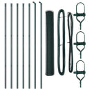 vidaXL Kerítés oszlopokkal Zöld 1 x 10 m PVC-bevonatos acél