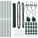 vidaXL Kerítés oszlopokkal Zöld 1.2 x 10 m PVC-bevonatos acél