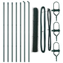 vidaXL Kerítés oszlopokkal Zöld 1.2 x 10 m PVC-bevonatos acél