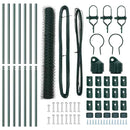 vidaXL Kerítés oszlopokkal Zöld 1.2 x 10 m PVC-bevonatos acél