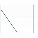 vidaXL Kerítés oszlopokkal Zöld 1.5 x 10 m PVC-bevonatos acél