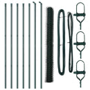 vidaXL Kerítés oszlopokkal Zöld 1.6 x 10 m PVC-bevonatos acél