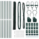 vidaXL Kerítés oszlopokkal Zöld 1.6 x 10 m PVC-bevonatos acél