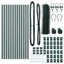 vidaXL Kerítés oszlopokkal Zöld 0,6 x 25 m PVC-bevonatos acél