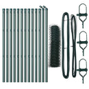 vidaXL Kerítés oszlopokkal Zöld 0,6 x 25 m PVC-bevonatos acél